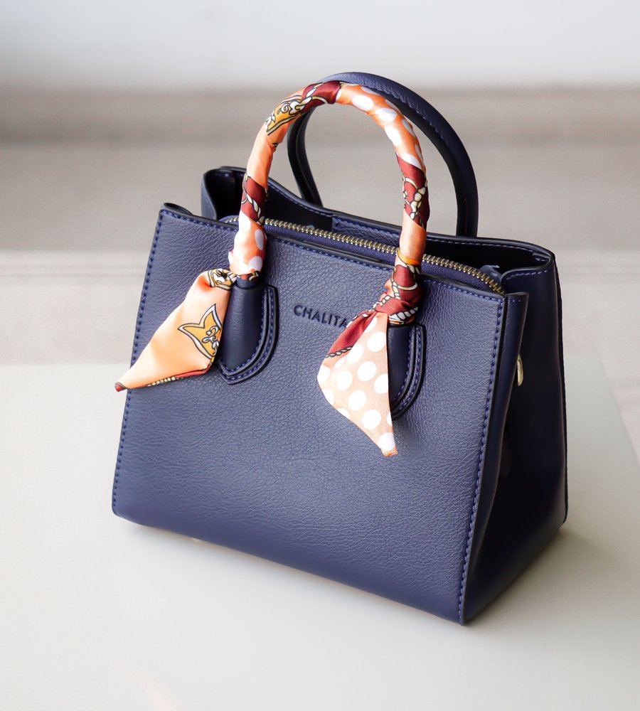 Beige Leather Tote Bag